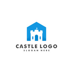 Castle logo concept, castle tower vector illustration