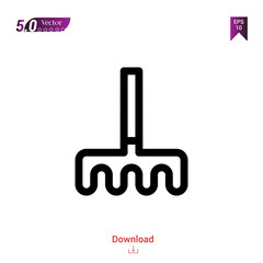 Outline rake icon. rake icon vector isolated on white background. Graphic design, material-design, spring icons, mobile application, logo, user interface. EPS 10 format vector
