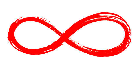 Hand drawn Infinity symbol in grunge style