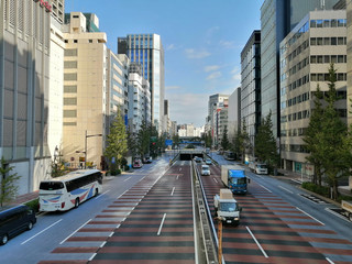Tokyo, Japan - November 2019: street view, cityscapes