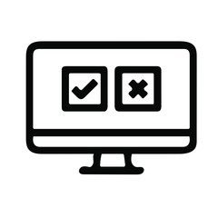 Monitor vector icon pc Icon