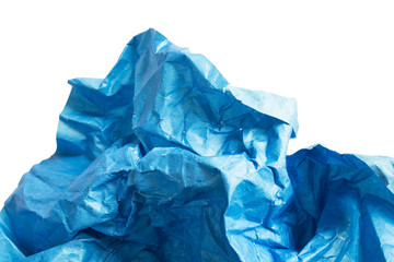 Obraz premium Blue crumpled paper