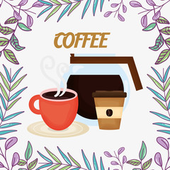 coffee time maker disposable cup fresh beverage