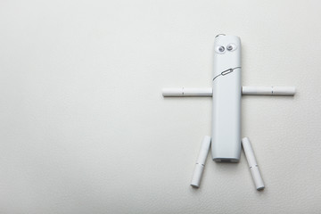 electronic smoke device leather background 