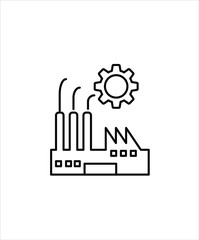 industry line icon,vector best flat line icon.