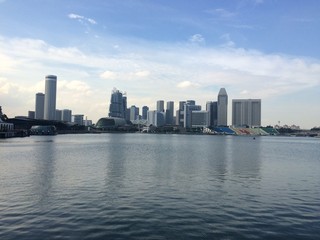 Obraz premium Zatoka Singapuru nad rzeką