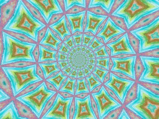 Colorful digital graphic kaleidoscope symmetry mandala style in laser light sunray trial pattern, Tie Dye , spiderweb art abstract background for art projects, banner, business,   card, 3D, template