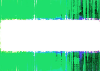 Green and white rough border