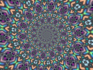 Colorful digital graphic kaleidoscope symmetry mandala style in laser light sunray trial pattern, Tie Dye , spiderweb art abstract background for art projects, banner, business,   card, 3D, template