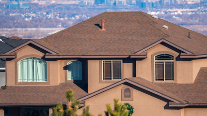 Panorama Two-storey mansion Utah Valley, United States day light
