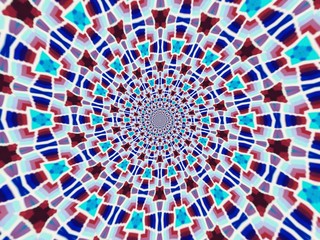 Colorful digital graphic kaleidoscope symmetry mandala style in laser light sunray trial pattern, Tie Dye , spiderweb art abstract background for art projects, banner, business,   card, 3D, template