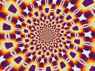 Colorful digital graphic kaleidoscope symmetry mandala style in laser light sunray trial pattern, Tie Dye , spiderweb art abstract background for art projects, banner, business,   card, 3D, template