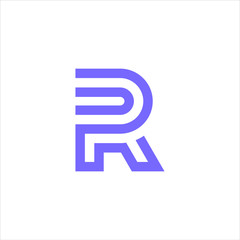 Letter R logo icon design template elements