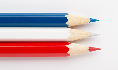 State flags made of colorful wooden pencils Serbia Montenegro