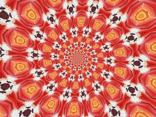 Colorful digital graphic kaleidoscope symmetry mandala style in laser light sunray trial pattern, Tie Dye , spiderweb art abstract background for art projects, banner, business,   card, 3D, template