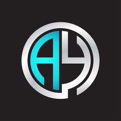 AY Initial logo linked circle monogram