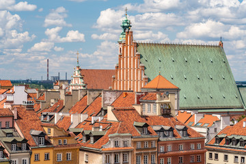 Fototapeta na wymiar Panoramic view of old town, Warsaw, Poland