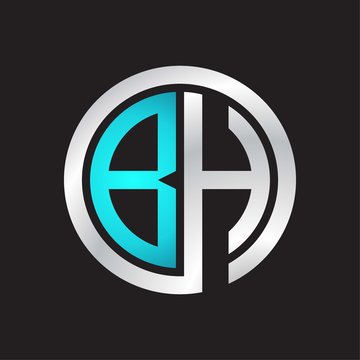 BH Initial logo linked circle monogram