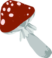 Amanita drawing.Children's handmade textile toy.Gift for a newborn