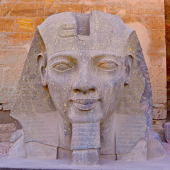 Fototapeta na wymiar Sculpture Statue Stone Valley of the Kings & Luxor Temple Kryon Middle East Power