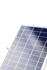 Obraz premium Small portable Solar Cell Panel pad Power Module for Mini Charging System or LED Spotlight. Have Copy space On white background.
