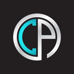 CP Initial logo linked circle monogram