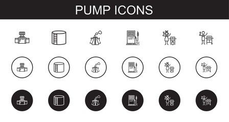 pump icons set