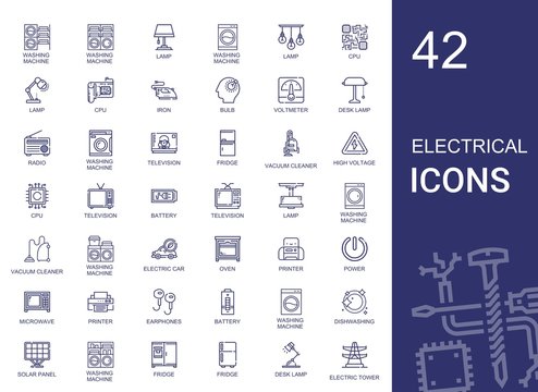 Electrical Icons Set