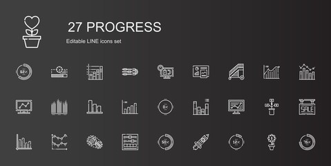 progress icons set