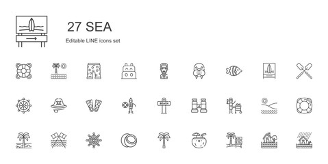 sea icons set