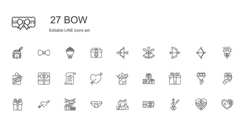 bow icons set