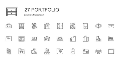 portfolio icons set