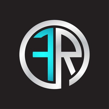 FR Initial logo linked circle monogram