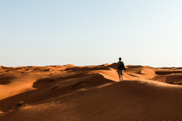 Exploring the Wahiba Sands desert, Oman