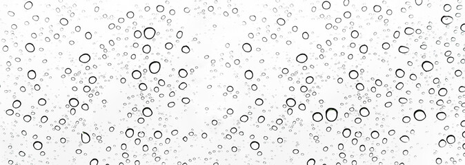 Rain drops on window glasses surface Natural Pattern of raindrops. Natural pattern of raindrops on white background for your design.
