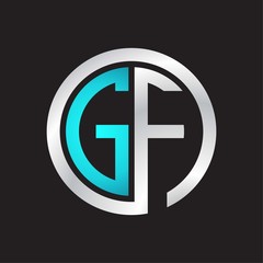 GF Initial logo linked circle monogram