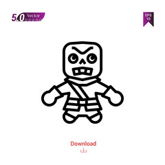 Outline superhero icon vector isolated on white background. Graphic design, material-design, superhero avatar icons, mobile application, logo, user interface. EPS 10 format vector