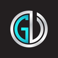 GU Initial logo linked circle monogram