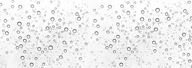 Rain drops on window glasses surface Natural Pattern of raindrops. Natural pattern of raindrops on white background for your design.