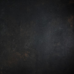 Rust old heavily worn black concrete texture or background. With place for text and image