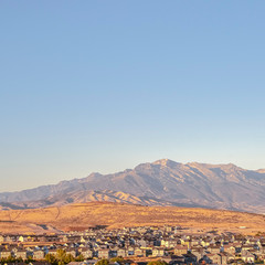 Fototapeta na wymiar Square View over the Utah Valley at sunrise