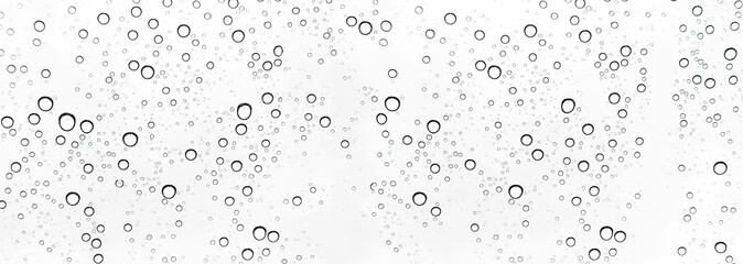 Rain drops on window glasses surface Natural Pattern of raindrops. Natural pattern of raindrops on white background for your design.