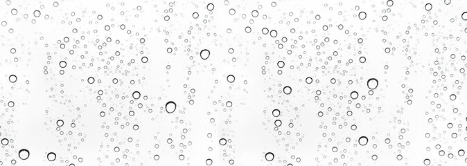 Rain drops on window glasses surface Natural Pattern of raindrops. Natural pattern of raindrops on white background for your design.