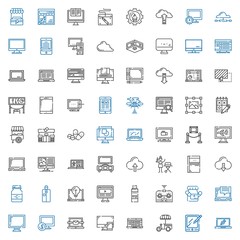 tablet icons set