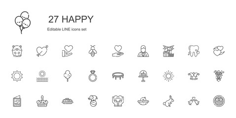 Obraz na płótnie Canvas happy icons set