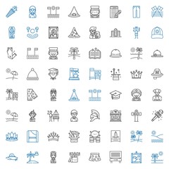 hat icons set