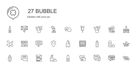 bubble icons set