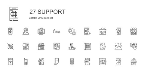 support icons set