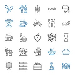 restaurant icons set