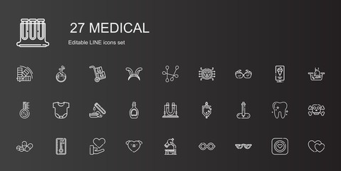 medical icons set